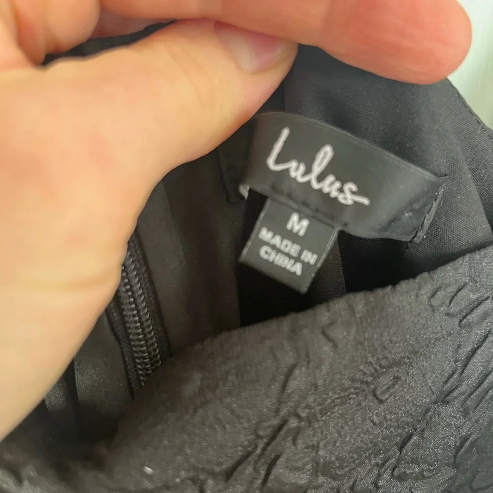 Lulu's Black Puff Sleeve Maxi Dress - Picture 4 of 4